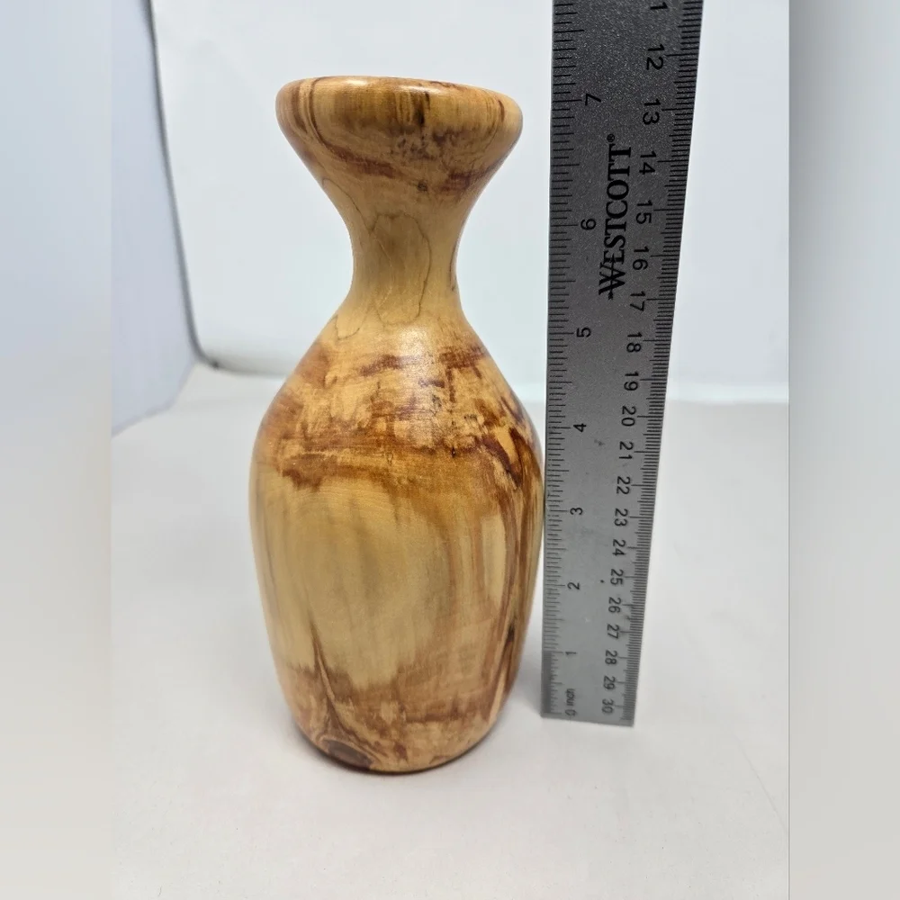 Canyon Country Wood Products Wooden Vase 7 Inches Tall 2.5 Inches Base Width